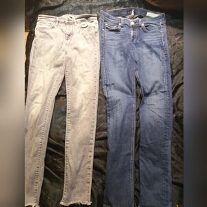 Joe's Jeans Gray (27) and Rag &Bone Blue (28) Skinny Jeans